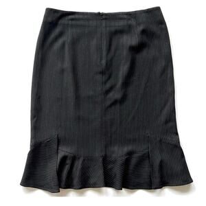 Max Mara ruffle edge wool blend skirt